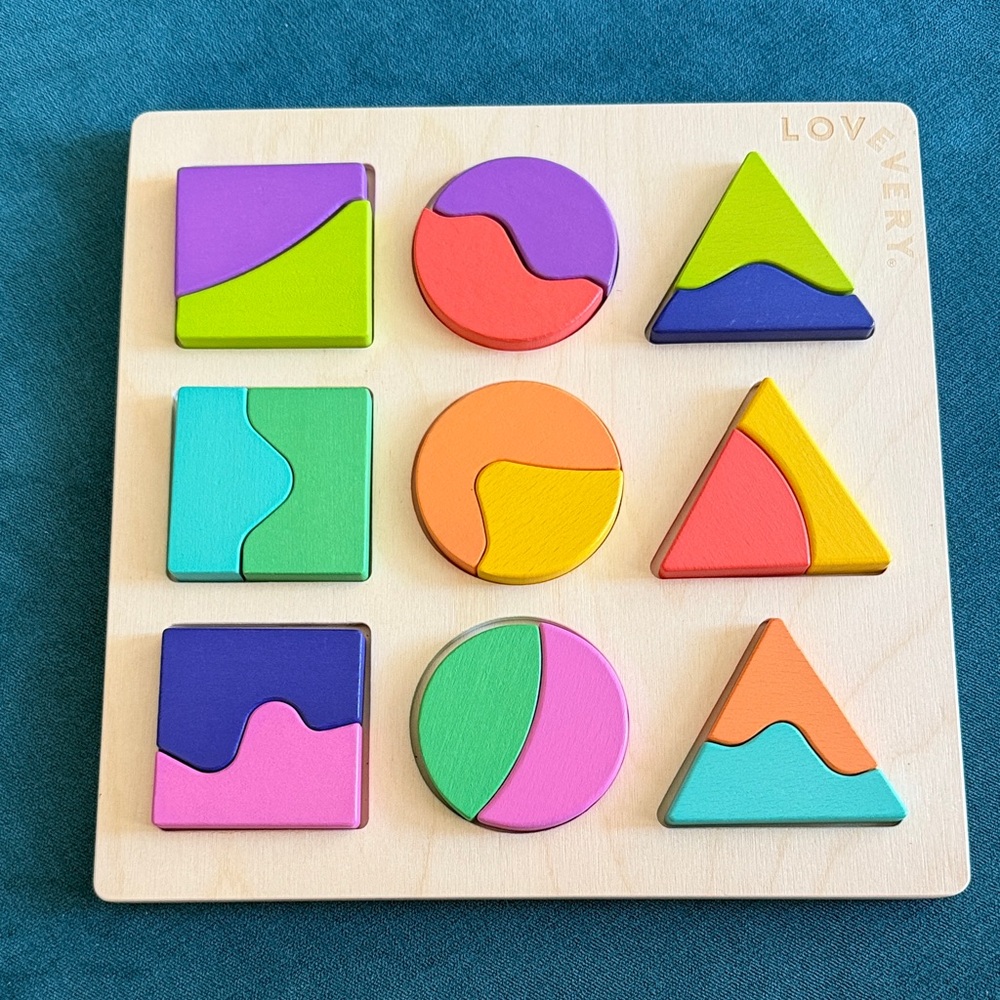 Lovevery Wooden Land and Sky Shape Puzzle